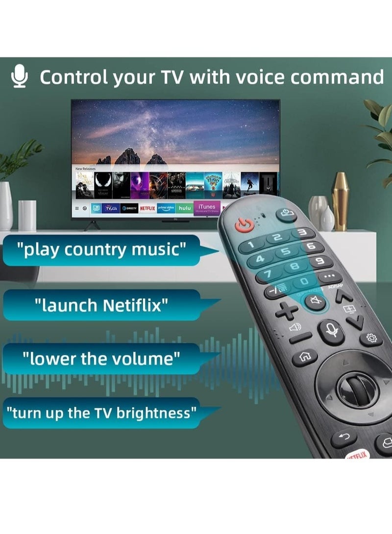 PopZa Gvirtue AN-MR19BA Remote Control for LG Magic TV - Fit For All LG Smart TVs AKB75855501 AN-MR18BA AN-MR19BA AN-MR20GA AN-MR21GA AN-MR21GC AN-MR650 AN-MR650A AN-MR650B AN-MR650G (With Voice Search) - Image 4