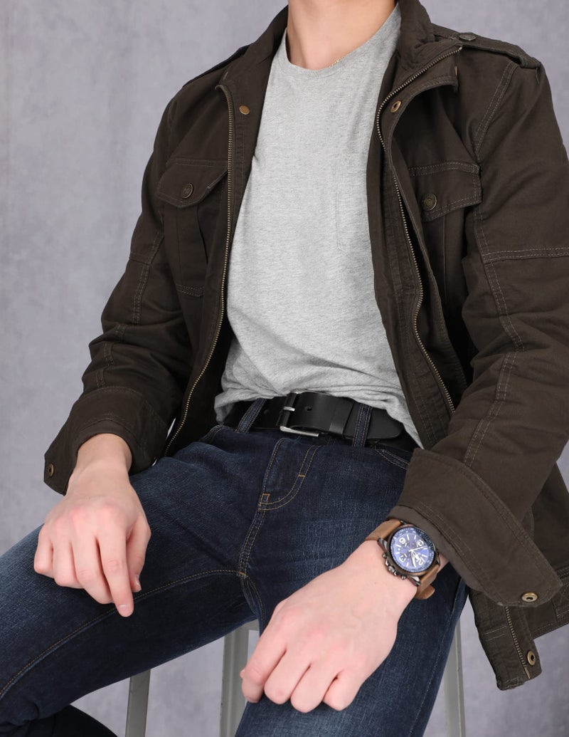 Timberland Men 40mm Pull Up Leather Belt, Black, 32 - Image 3