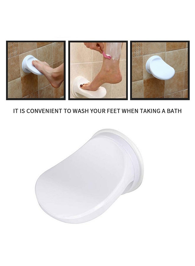 مقعد حمام مزود بقاعدة شفط ومسند للقدمين للاستحمام - Image 3
