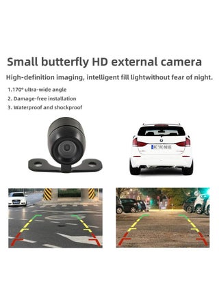 Small Butterfly HD Rearview Camera – 170° Ultra-Wide Angle Waterproof Backup Camera for Cars, 720P Night Vision, Shockproof, NTSC Format, DC12V – Reverse Parking Assistance - view 3