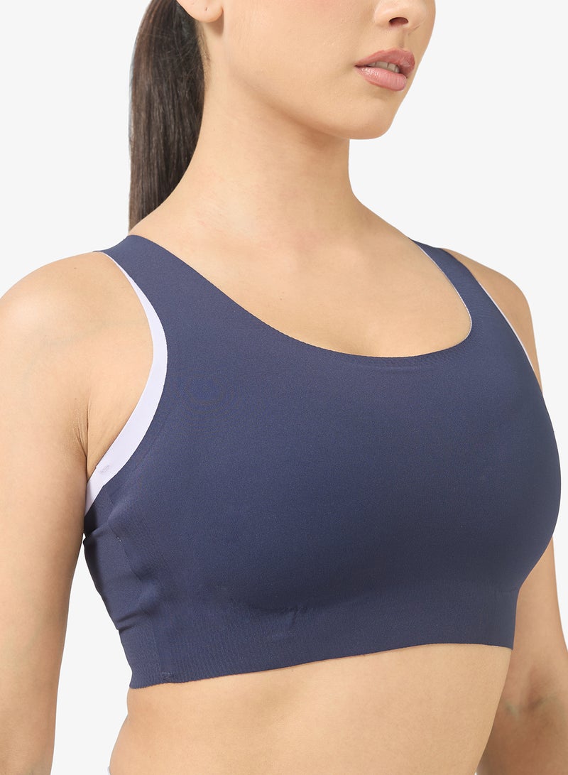 حمالة صدر رياضية بتغطية عالية مع إغلاق خلفي