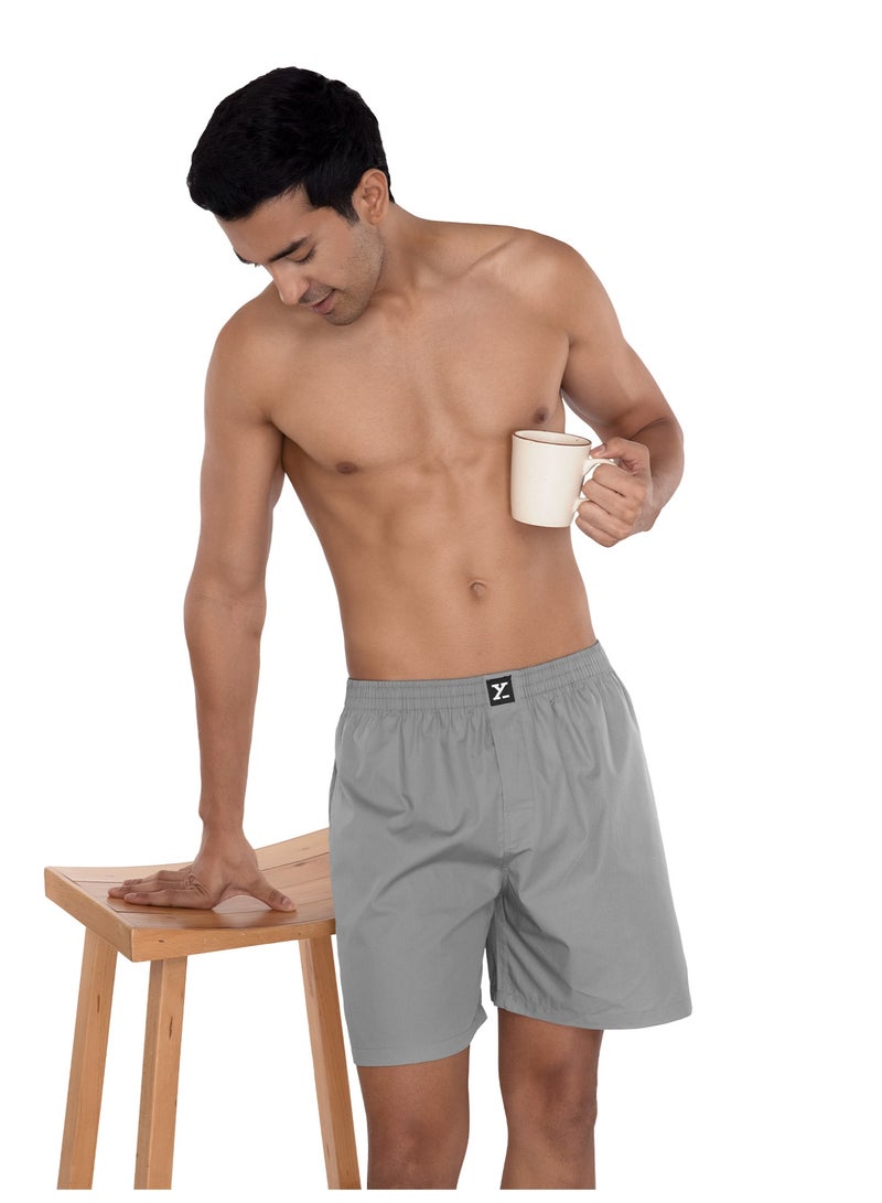 XYXX XYXX Men's Cotton Relaxed Solid Boxer Shorts - Image 5