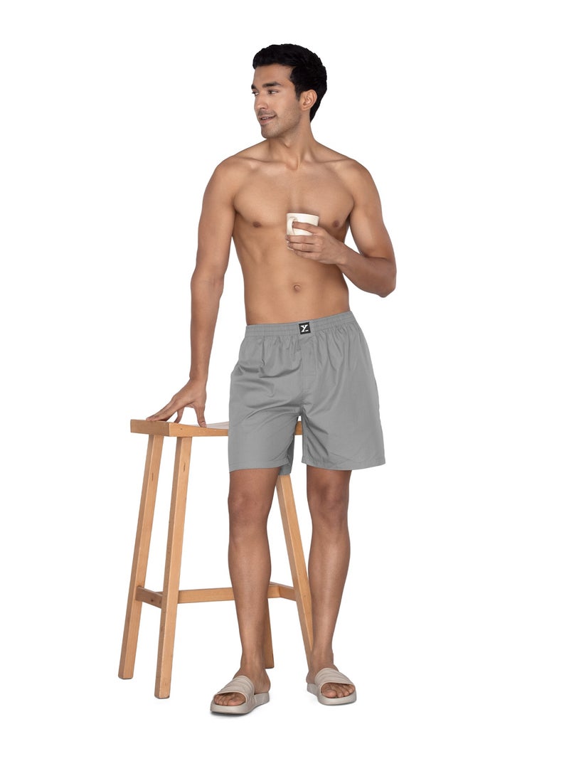XYXX XYXX Men's Cotton Relaxed Solid Boxer Shorts - Image 3
