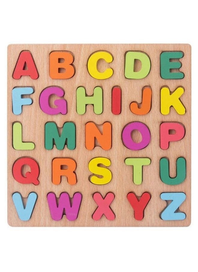 Skywalk Premium Wooden Alphabets Puzzle Board Toy, Educational and Learning Toy - ABC,Wooden Learning Educational Board for Kids  - Image 1