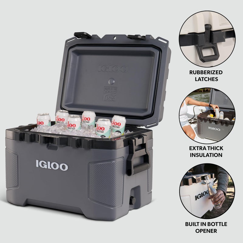 Igloo, Trailmate 50 Qt Cooler, Carbonite - Image 2