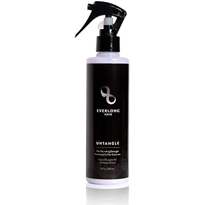EVERLONG UNTANGLE LEAVE-IN CONDITIONER DETANGLING SPRAY, INFUSED WITH KERATIN PROTEIN, ARGAN AND JOJOBA OIL, SAFE FOR ALL HAIR TYPES & HUMAN AND SYNTHETIC WIGS AND HAIR EXTENSIONS - Image 1
