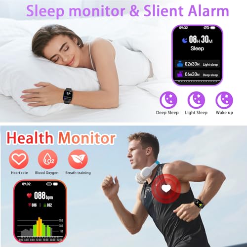Paukila Smart Watch for Women Fitness Tracker: Make Answer Call Waterproof Running Smartwatch Android Phone iPhone Samsung Compatible Digital Mens Watches Pedometer Step Tracker Heart Rate Monitor - Image 3