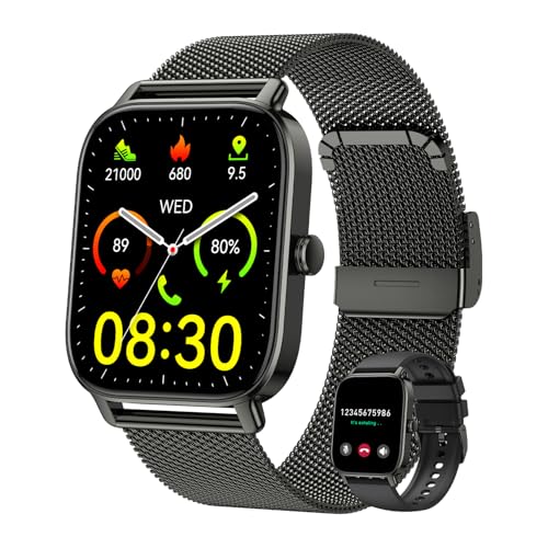 Paukila Smart Watch for Women Fitness Tracker: Make Answer Call Waterproof Running Smartwatch Android Phone iPhone Samsung Compatible Digital Mens Watches Pedometer Step Tracker Heart Rate Monitor - Image 1