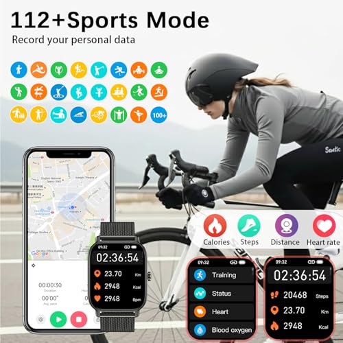 Paukila Smart Watch for Women Fitness Tracker: Make Answer Call Waterproof Running Smartwatch Android Phone iPhone Samsung Compatible Digital Mens Watches Pedometer Step Tracker Heart Rate Monitor - Image 4