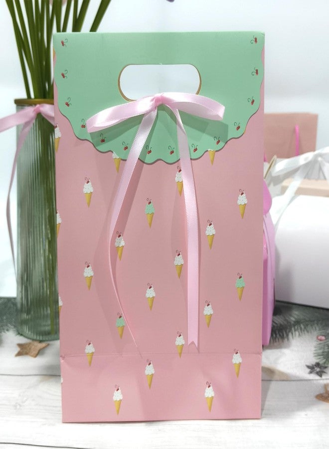AKLVBL 5x7 Inch Pink Satin Ribbon Twist Tie Bows for Gift Wrapping - 50 Counts - Image 4
