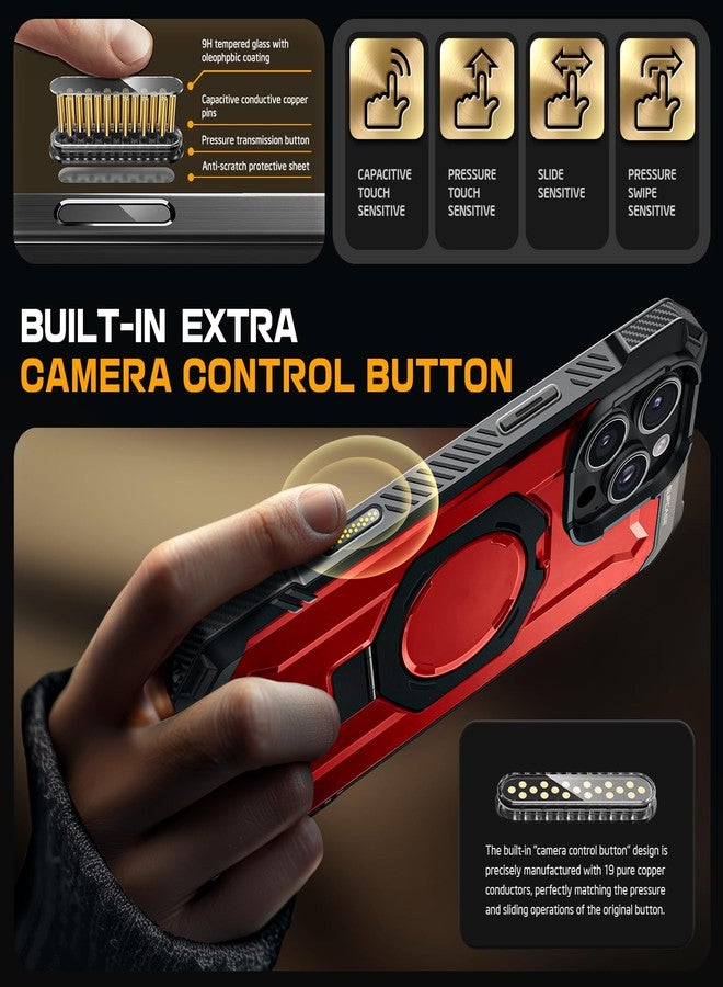 SUPCASE for iPhone 16 Pro Max Case with Camera Control Capture Button (Unicorn Beetle Grip), [Built-in Stand] [Compatible with MagSafe] Heavy Duty Magnetic Phone Case for iPhone 16 Pro Max, Ruddy - Image 3