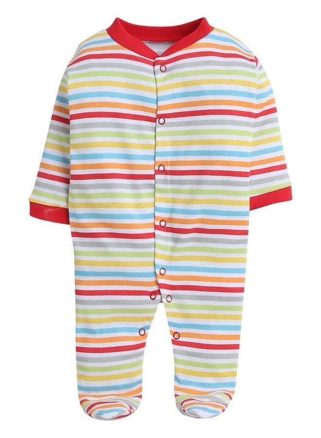 TiniBerry 100% Cotton Rompers Sleepsuits Jumpsuit Baby Boy's and Baby Girl’s Bodysuits Cotton Full Sleeve Rompers Gift Set Full Sleeves Onesies for Infant Pack of 3 (0-3 Months, Red) - Image 2
