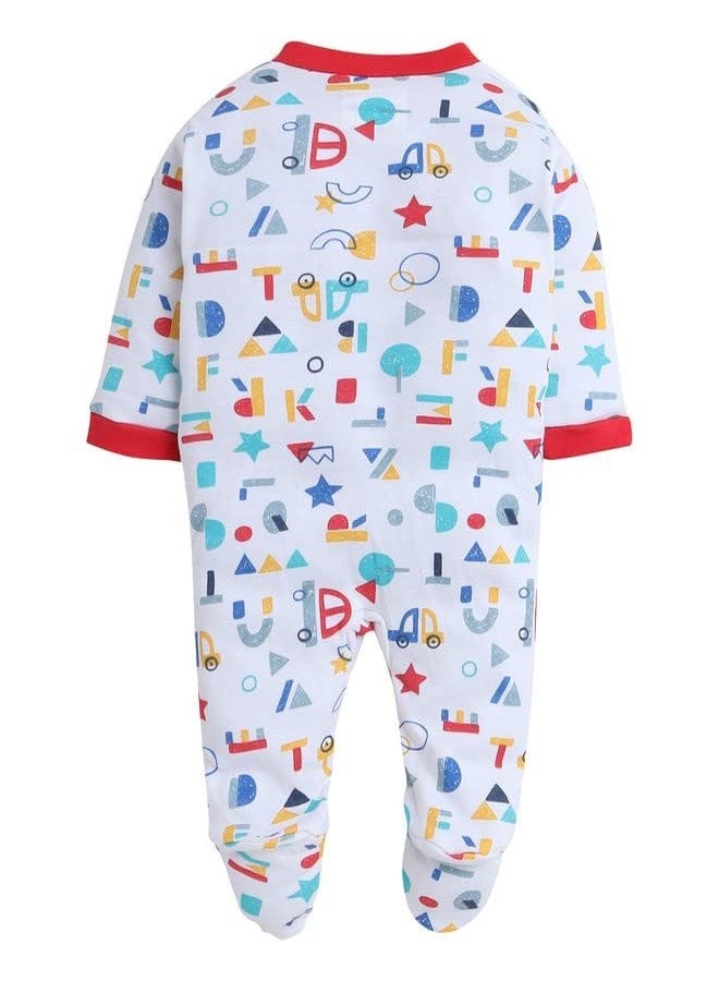 TiniBerry 100% Cotton Rompers Sleepsuits Jumpsuit Baby Boy's and Baby Girl’s Bodysuits Cotton Full Sleeve Rompers Gift Set Full Sleeves Onesies for Infant Pack of 3 (0-3 Months, Red) - Image 5