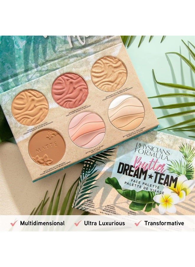 Physicians Formula مجموعة هدايا مكياج باتر دريم تيم باليت، برونزر، بلاشر، بودرة وجه، معتمدة من أطباء الجلد - Image 2