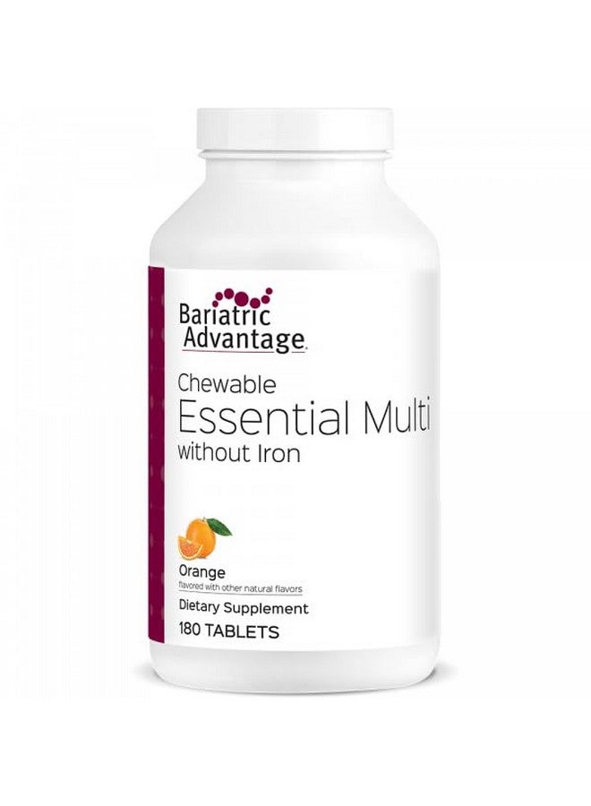 بارياتيك أدفانتج أقراص الفيتامينات المتعددة القابلة للمضغ من Bariatric Advantage - 180 قرصًا، برتقالي