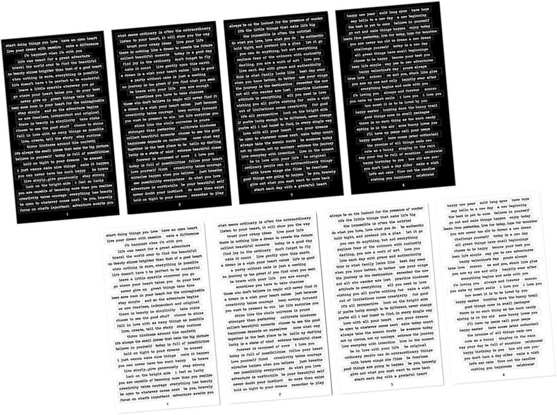 ملصقات كتاب اليوميات بعبارات إيجابية عتيقة، 8 أوراق، للتصميم الذاتي والإلهام، بأحرف إنجليزية، لزينة اليوميات والمشاريع الحرفية - Image 1