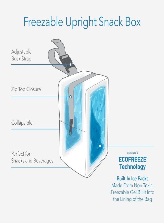 باكيت علبة وجبات خفيفة عمودية قابلة للتجميد من PackIt®، بنكهة البابايا، مصنوعة بتقنية ECOFREEZE®، قابلة للتجميد بالكامل، قابلة للطي، قابلة لإعادة الاستخدام، مزودة بمقبض علوي قابل للإغلاق وتصميم تعبئة علوية، مثالية للوجبات الخفيفة سريعة التلف أثناء التنقل - Image 2