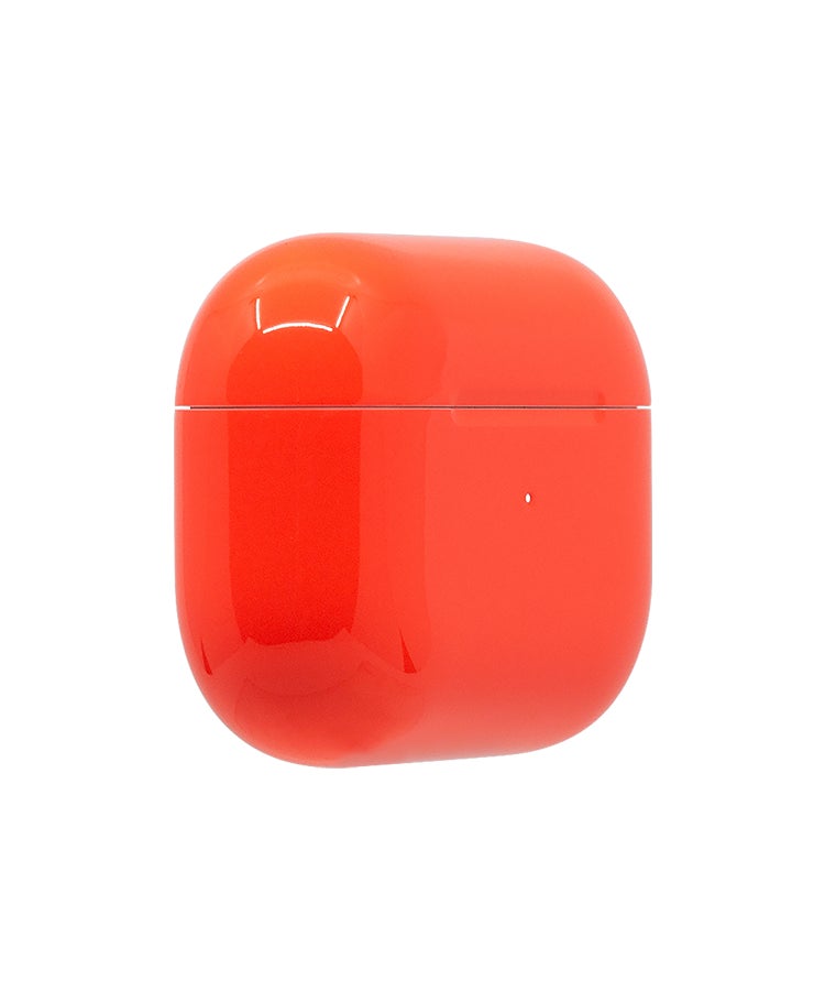 CAVIAR Customized AirPods Pro 3 Case with Automotive-Grade Paint Scratch-Resistant, Shockproof, Durable, Stylish Protective Cover, Personalized Design, Perfect Fit for Airpods Pro 3 Glossy  Neon Orange - Image 2