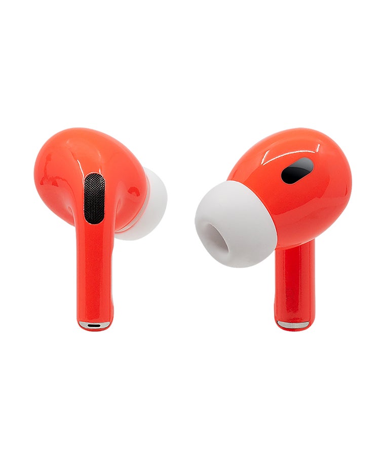 CAVIAR Customized AirPods Pro 3 Case with Automotive-Grade Paint Scratch-Resistant, Shockproof, Durable, Stylish Protective Cover, Personalized Design, Perfect Fit for Airpods Pro 3 Glossy  Neon Orange - Image 4