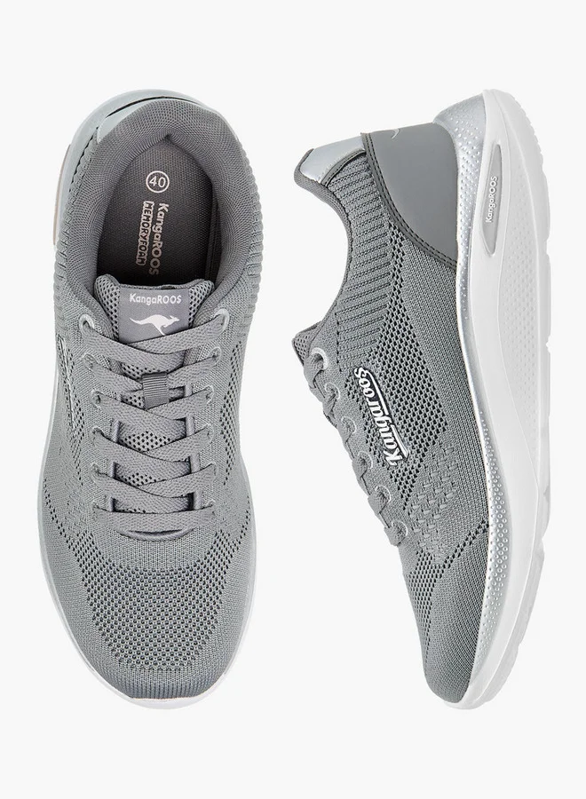 kangaROOS Women's Textured Lace-Up Closure Sports Shoes