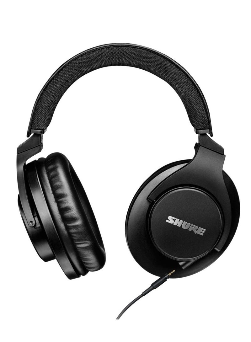Closed-back Studio Headphones with 40mm Neodymium Drivers, 9.84-foot Straight Cable, and Gold-plated Adapter