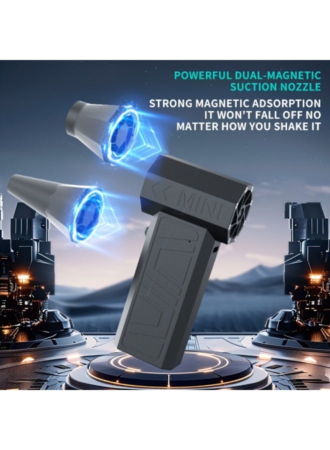Violent turbo fan high speed boost hurricane, portable mini compressed air vacuum blower, 105000RPM, 3 adjustable blowing modes, USB charging, 4000mAh rechargeable lithium battery, 24V working voltage, ABS material, comes with accessory kit - Image 5