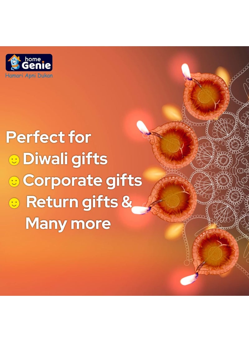 HOME GENIE Home Genie Handmade Diyas for Diwali Decoration Handmade Clay Mitti Diya Lanterns for Diwali Decoration Decoration Mitti Diya Handmade Clay Diyas Pack of 12  - Image 5