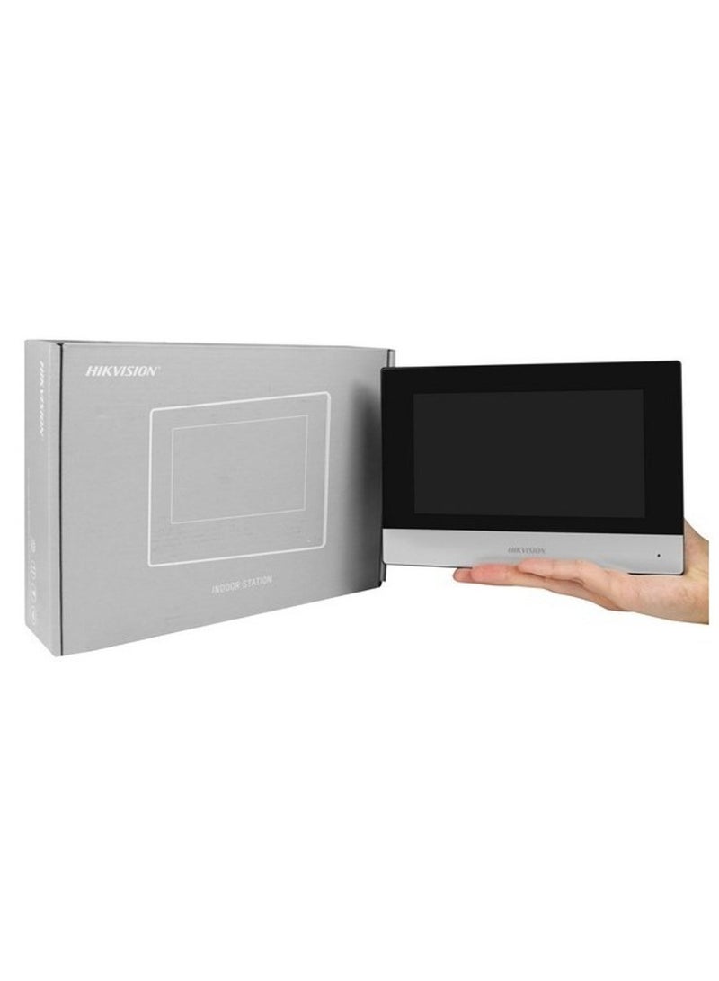 HIKVISION DS-KH6320-WTE1 Video Intercom Indoor Station, 7" TFT Touch Screen, 1024x600 Resolutions, Omnidirectional Mic, Wi-Fi & RJ-45 10/100 Mbps Ethernet | DS-KH6320-WTE1 - Image 2