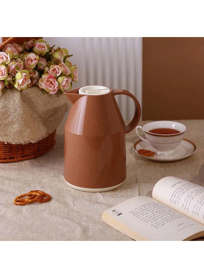 Swan thermos 1 liter brown - Image 1