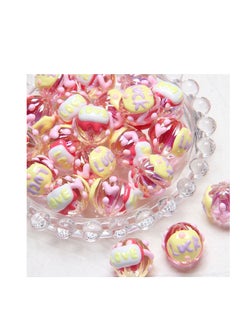 Taiahiro 18mmNew heavy oil hand-painted beaded beads, diy beaded jewelry accessories, DIY mobile phone chains, car hanging bag chains, hair rope beaded accessories(1piece/bag)  - Image 1