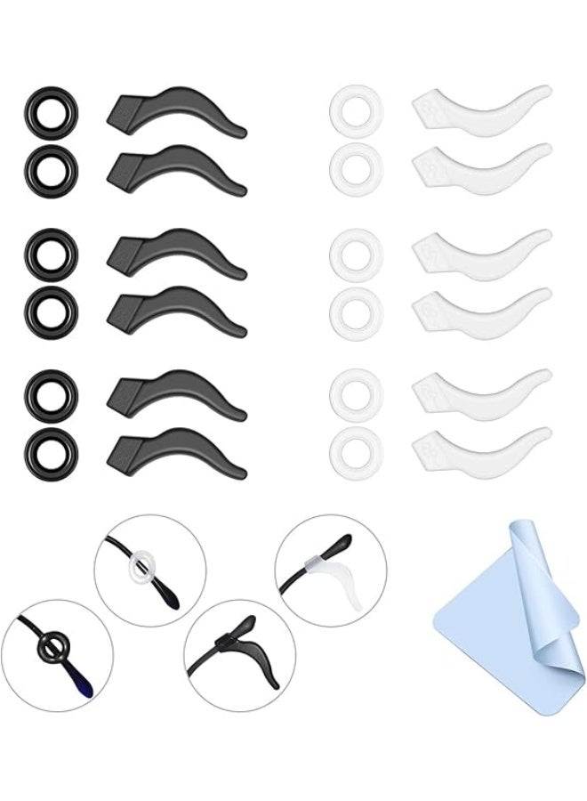 12 Pairs Eyeglasses Ear Grips, Anti-Slip Silicone Ear Hooks Retainer for Kids & Adults - Image 3
