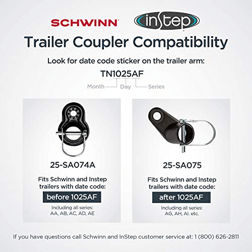 SCHWINN Coupler Attachments for Instep and Schwinn Bike Trailers, Flat Coupler for a Wide Range of Bicycle Sizes, Models, and Styles,Black - Image 2