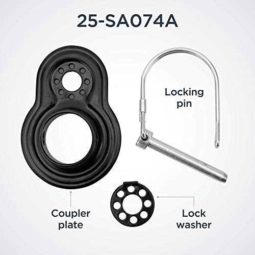 SCHWINN Coupler Attachments for Instep and Schwinn Bike Trailers, Flat Coupler for a Wide Range of Bicycle Sizes, Models, and Styles,Black - Image 4