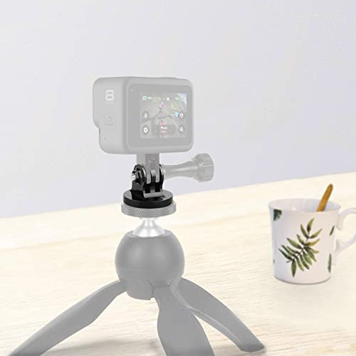 ChromLives 1/4 Tripod Adapter Compatible with Gopro, Aluminum Camera 1/4-20 Tripod Mount Adapter Compatible with Gopro Hero 11,10, 9, 8, 7, 6, 5, 4, 3+, 3, 2, 1, DJI OSMO Action and More (1 Pack) - Image 2