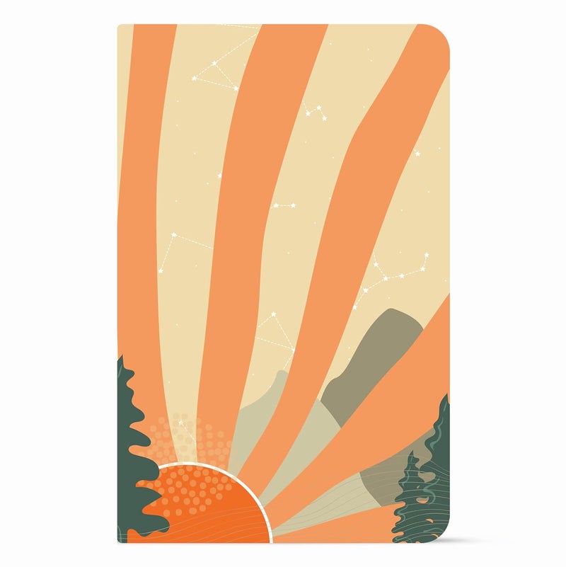 FACTOR NOTES دفتر: 90 جرام/متر مربع، B6، مخطط، 112 صفحة يوميات (استيقظ وتألق) - Image 1