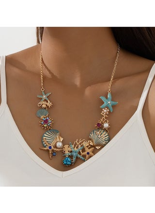 Shell Starfish Coral Pearl Collarbone Chain - pzsku/ZD8FFF972D971775FCC7FZ/45/_/1722744632/d44987c9-1165-43ff-8325-428929d671de