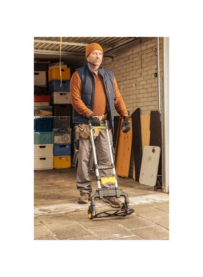 ستانلي عربة يدوية قابلة للطي بمقبض ناعم باللونين الأسود والأصفر 100 × 41 × 40 سم SXWT-FT501 PDQ - Image 1