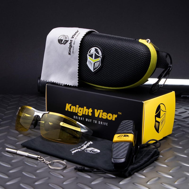 BLUPOND Night Driving Glasses For Men/Women - HD Yellow Vision for Maximum Clarity - Knight Visor - Image 2