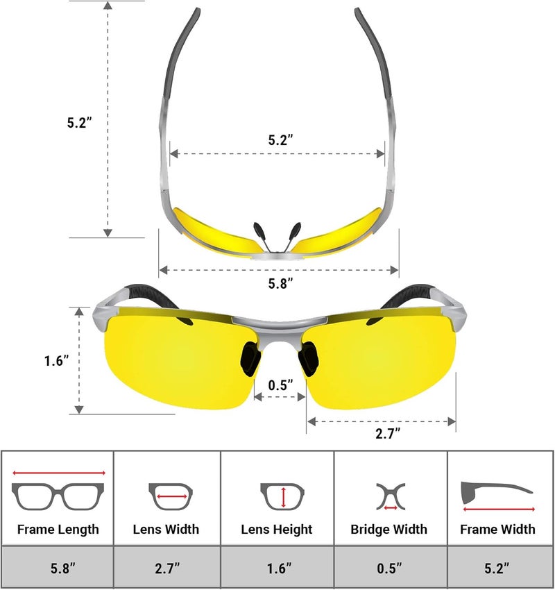 BLUPOND Night Driving Glasses For Men/Women - HD Yellow Vision for Maximum Clarity - Knight Visor - Image 3