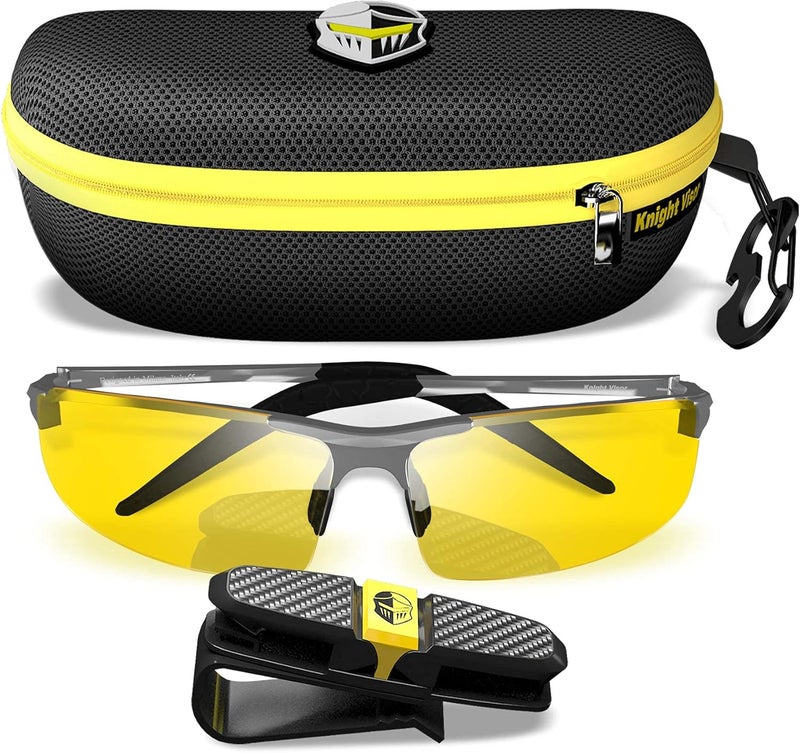 BLUPOND Night Driving Glasses For Men/Women - HD Yellow Vision for Maximum Clarity - Knight Visor - Image 1