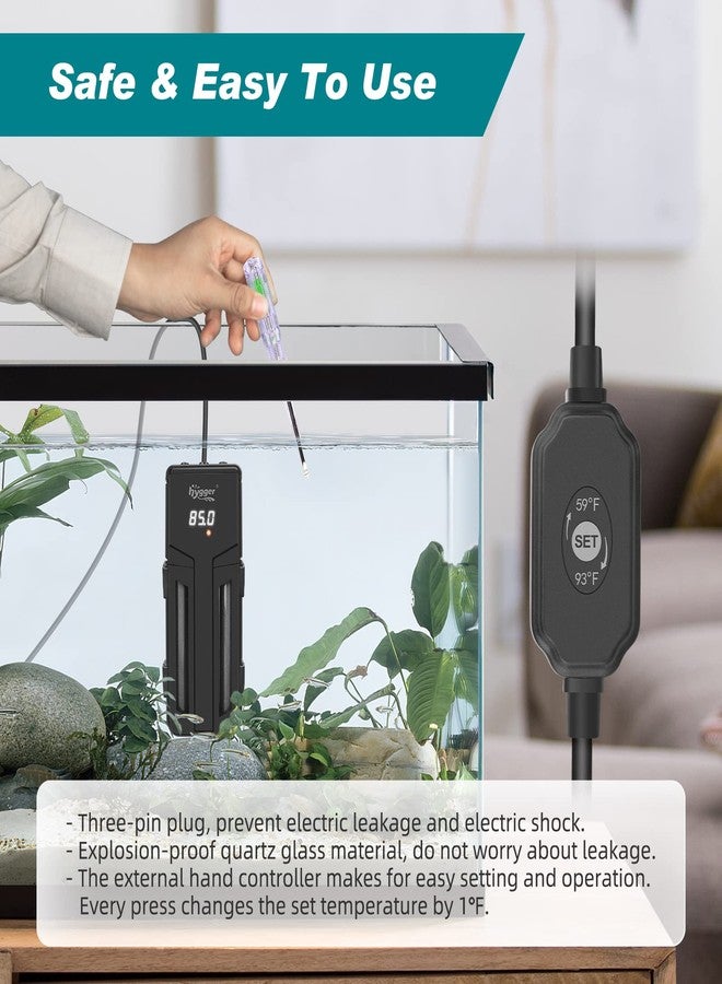 hygger Aquarium Heater,500W/800W/1200W Submersible Fish Tank Water Heater Double Quartz Explosion-Proof with for Freshwater Saltwater Tank - Image 4