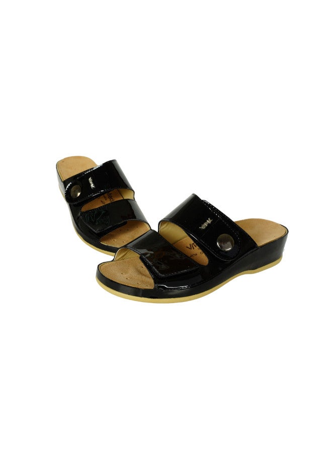 VITAL 148-1051 Vital Ladies Vitalette - Lack Sandals 0644M Black - Image 3