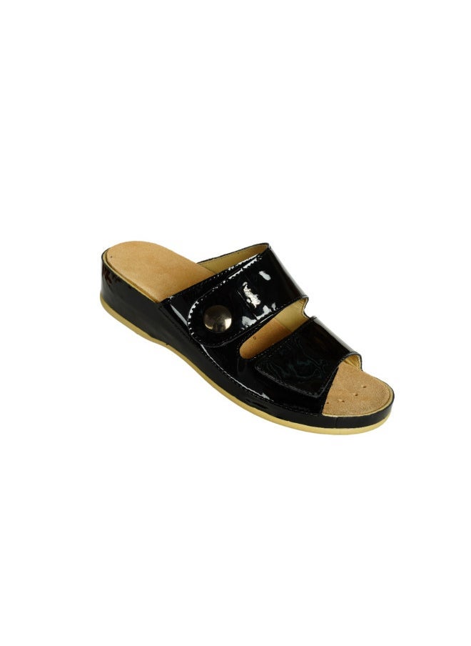 VITAL 148-1051 Vital Ladies Vitalette - Lack Sandals 0644M Black - Image 1