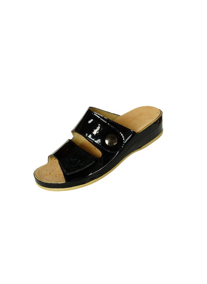 VITAL 148-1051 Vital Ladies Vitalette - Lack Sandals 0644M Black - Image 2