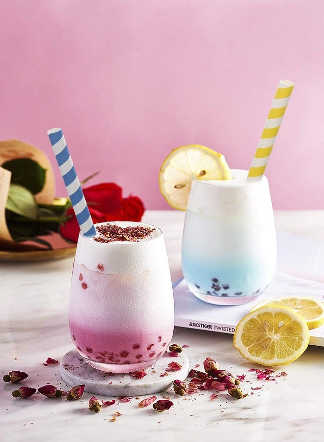 Hiware 100 Pack, Extra Wide Paper Smoothie, Boba Straws - 10 mm Wide Biodegradable Straws for Bubble Tea (Tapioca, Boba Pearls), Milkshakes, Jumbo Drinks - Shower, Wedding Party Supplies Decorations - Image 4