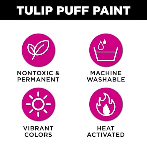 Tulip Puff Fabric Paint , Permanent Craft Paint for Clothes, DIY Projects, Notoxic, 4 fl oz, Puffy Green - Image 3