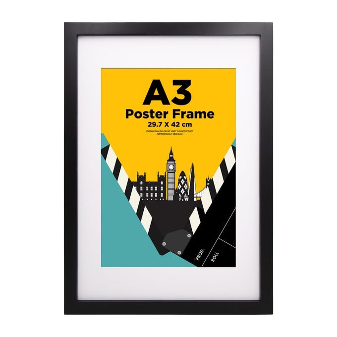 A3 Frame100 Solid Wood with A4 MatA3 Picture FrameA3 Photo Frames with Acrylic GlassA3 Poster Frame for Wall Mounting297x42cm Certificate Frame for PortraitBlack