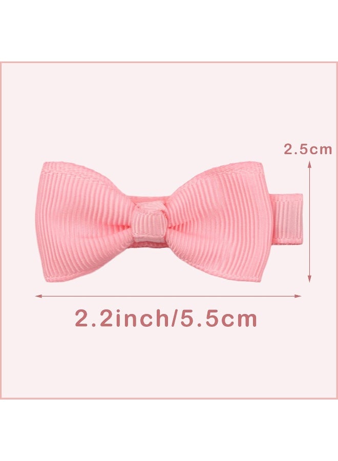 CELLOT Hair Clip 90PCS, Baby Girls Fully Lined Baby Bows Hair Pins Tiny 2' Hair Bows Alligator Clips for Infants Toddlers in Pairs - Image 4