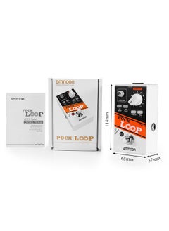 ammoon POCK LOOP Looper Guitar Effect Pedal 11 Loopers Max.330mins Recording Time Supports 1/2 & 2X Speed Playback Reverse Functions True Bypass