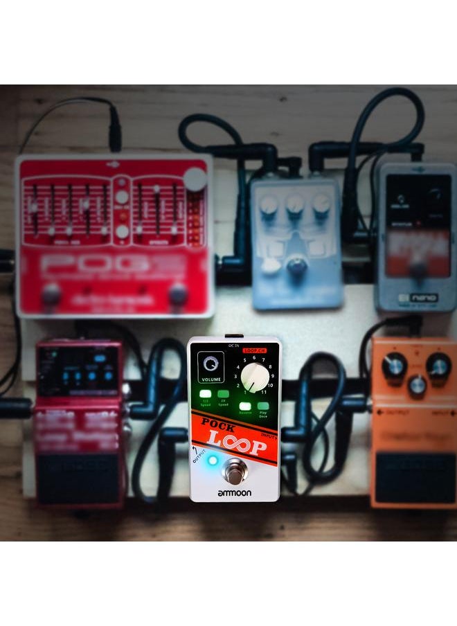 Thoraya - ammoon POCK LOOP Looper Guitar Effect Pedal 11 Loopers Max.330mins Recording Time Supports 1/2 & 2X Speed Playback Reverse Functions True Bypass - Image 1